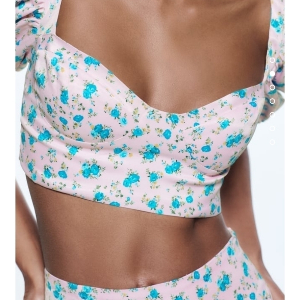 Zara floral corset top